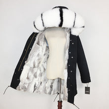 Load image into Gallery viewer, OFTBUY 2019 Winter Jacket Women Real Fur Coat Long Parka Natural Raccoon Fur Collar Rabbit Fur Liner Thick Warm Streetwear New