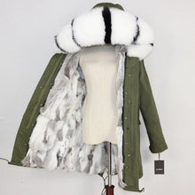 Load image into Gallery viewer, OFTBUY 2019 Winter Jacket Women Real Fur Coat Long Parka Natural Raccoon Fur Collar Rabbit Fur Liner Thick Warm Streetwear New