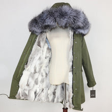 Load image into Gallery viewer, OFTBUY 2019 Winter Jacket Women Real Fur Coat Long Parka Natural Raccoon Fur Collar Rabbit Fur Liner Thick Warm Streetwear New