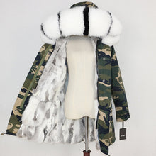 Load image into Gallery viewer, OFTBUY 2019 Winter Jacket Women Real Fur Coat Long Parka Natural Raccoon Fur Collar Rabbit Fur Liner Thick Warm Streetwear New