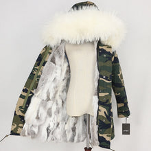 Load image into Gallery viewer, OFTBUY 2019 Winter Jacket Women Real Fur Coat Long Parka Natural Raccoon Fur Collar Rabbit Fur Liner Thick Warm Streetwear New