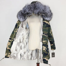 Load image into Gallery viewer, OFTBUY 2019 Winter Jacket Women Real Fur Coat Long Parka Natural Raccoon Fur Collar Rabbit Fur Liner Thick Warm Streetwear New