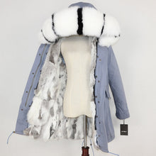 Load image into Gallery viewer, OFTBUY 2019 Winter Jacket Women Real Fur Coat Long Parka Natural Raccoon Fur Collar Rabbit Fur Liner Thick Warm Streetwear New