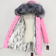 Load image into Gallery viewer, OFTBUY 2019 Winter Jacket Women Real Fur Coat Long Parka Natural Raccoon Fur Collar Rabbit Fur Liner Thick Warm Streetwear New