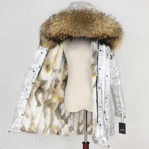 OFTBUY 2019 Winter Jacket Women Real Fur Coat Long Parka Natural Raccoon Fur Collar Rabbit Fur Liner Thick Warm Streetwear New