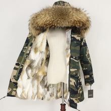 Load image into Gallery viewer, OFTBUY 2019 Winter Jacket Women Real Fur Coat Long Parka Natural Raccoon Fur Collar Rabbit Fur Liner Thick Warm Streetwear New