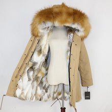 Load image into Gallery viewer, OFTBUY 2019 Winter Jacket Women Real Fur Coat Long Parka Natural Raccoon Fur Collar Rabbit Fur Liner Thick Warm Streetwear New