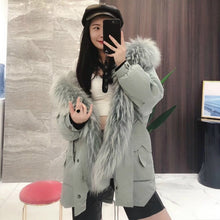 Load image into Gallery viewer, OFTBUY 2019 Real Fur Coat Women Winter Jacket Real Fox Fur Parka Outwear Thick Warm Rex Rabbit Fur Liner Streetwear Fashion New