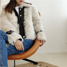 Load image into Gallery viewer, OFTBUY 2019 Real Wool Fur Coat Winter Jacket Women Genuine Sheep Leather Thick Warm Outerwear New Fashion Streetwear Luxury