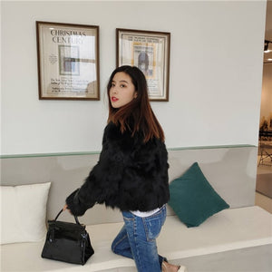 OFTBUY 2019 Real Wool Fur Coat Winter Jacket Women Genuine Sheep Leather Thick Warm Outerwear New Fashion Streetwear Luxury
